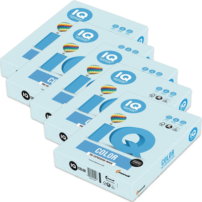 Mondi IQ A4 Colour Copy Paper Blue 80gsm Box of 5 Ream