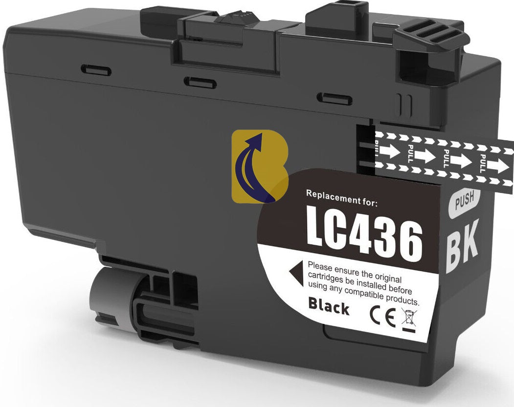 Top Banana's - Brother LC-436BK Compatible Black Ink Cartridge 3,000 Print Yield