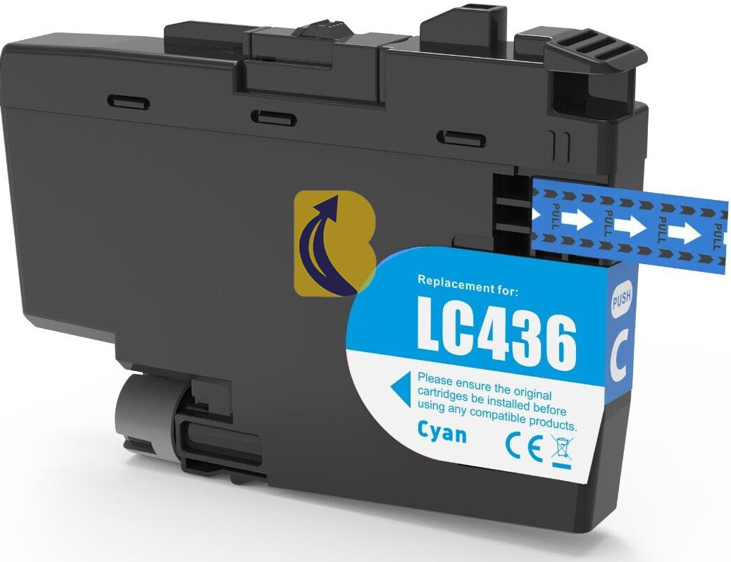 Top Banana's - Brother LC-436C Compatible Cyan Ink Cartridge 1,500 Print Yield