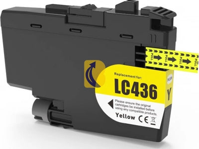 Top Banana's - Brother LC-436Y Compatible Yellow Ink Cartridge 1,500 Print Yield