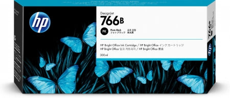 Genuine HP 766B 300-ml Photo Black DesignJet Ink Cartridge 3ED55A