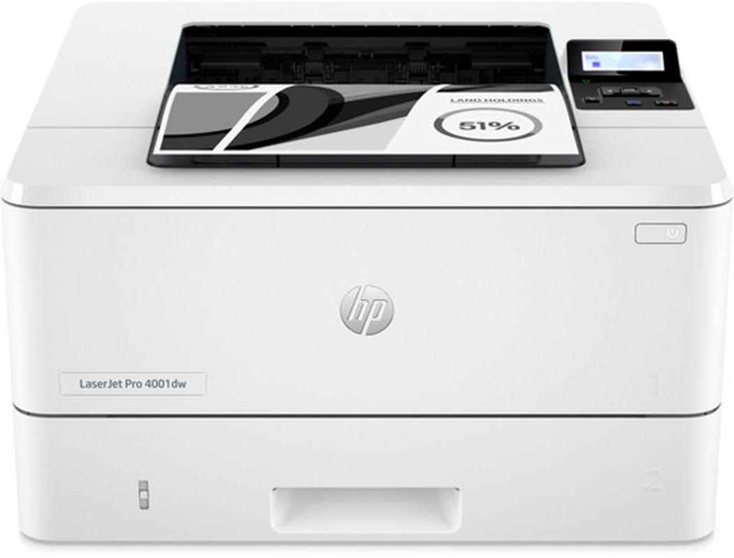 HP LaserJet Pro 4001dw A4 Mono Laser Printer Wireless, Double Sided Printing 2Z601F