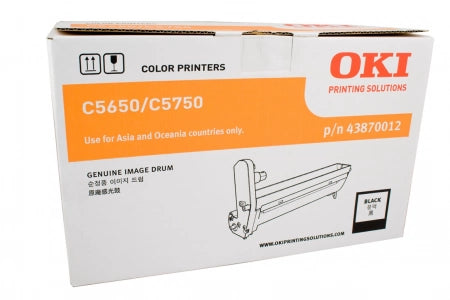 Genuine OKI C5650 43870012  Black Drum Unit 20,000 Prints