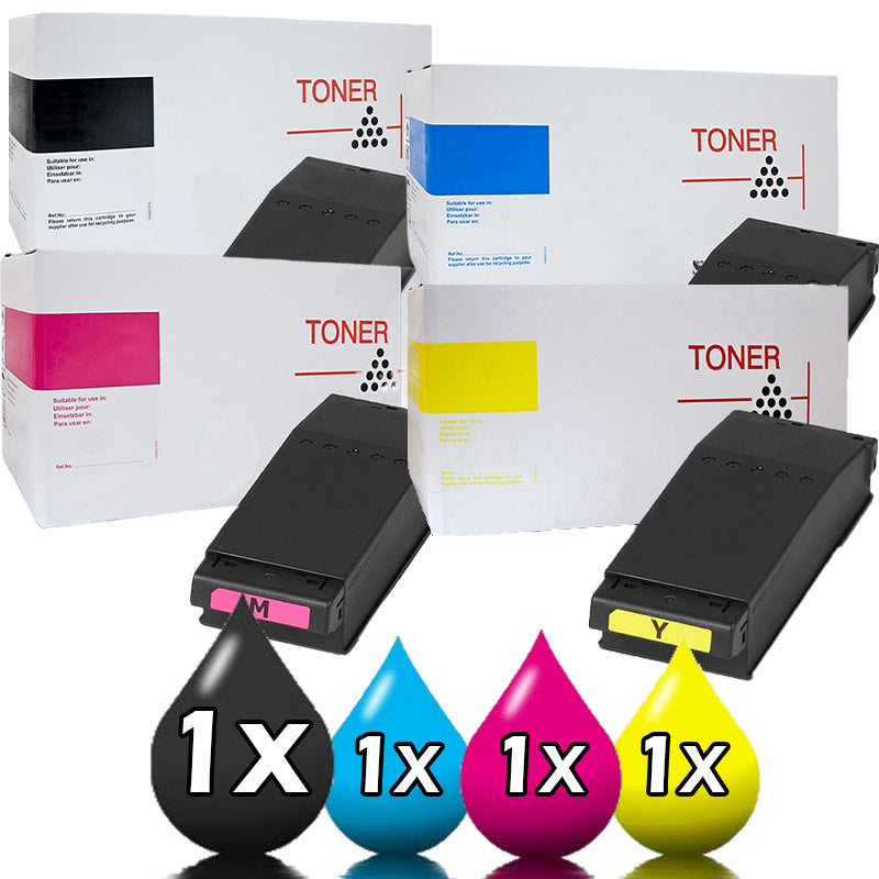 White Box 4 Pack OKI C650DN Compatible Toner Cartridge [1BK, 1C, 1M, 1Y]