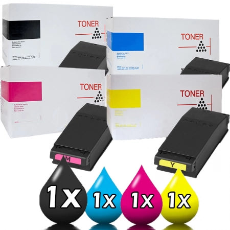 White Box 4 Pack OKI C650DN Compatible Toner Cartridge [1BK, 1C, 1M, 1Y]