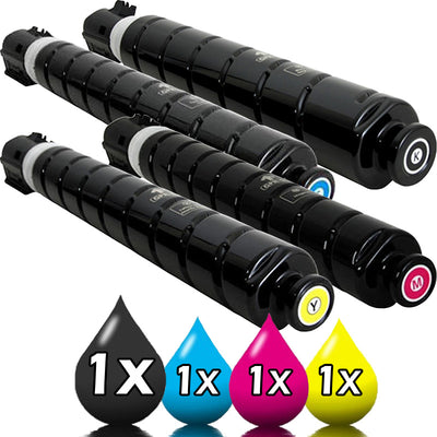 4 Pack Canon NPG-65 TG-65 GPR-51 Compatible Toner Cartridge Value Pack [1BK, 1C, 1M, 1Y]