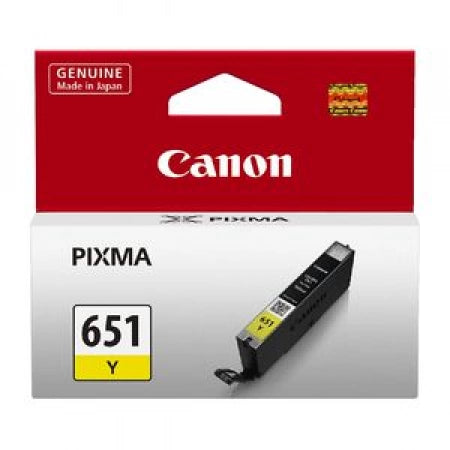 Genuine Canon CLI651Y Yellow Ink Cartridge 344 Prints