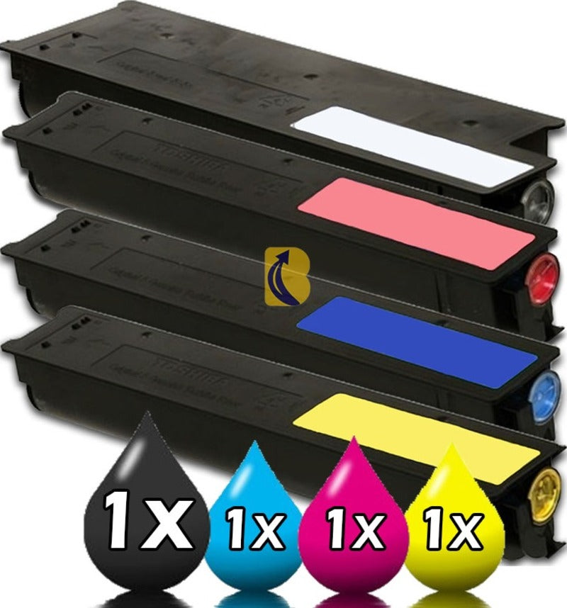 4 Pack Toshiba TFC25 Compatible Toner Cartridge Value Pack [1BK, 1C, 1M, 1Y]