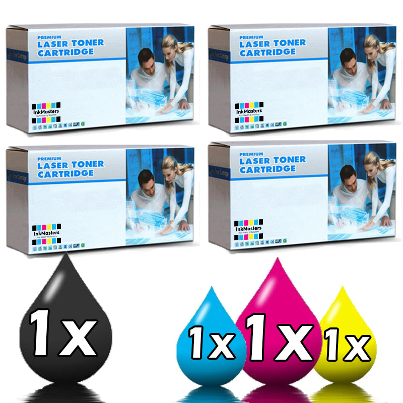 4 Pack Samsung CLX9201NA CLXC9251NA CLT809S Compatible Toner Cartridges [1BK,1C,1M,1Y]