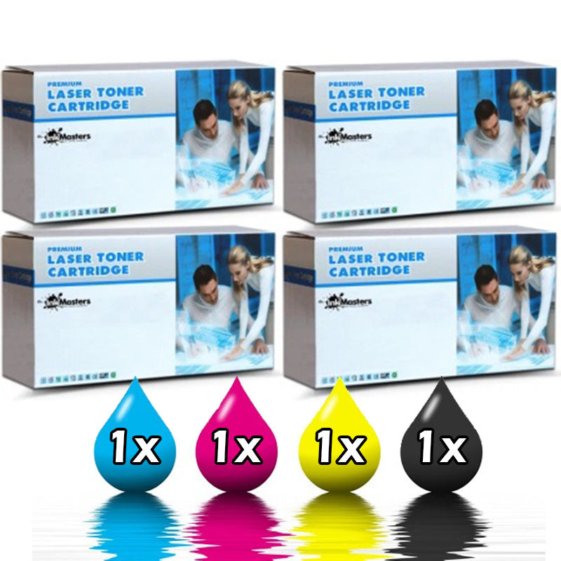 4-Pack 641A Toner Cartridges Compatible Q9720A-Q9723A [1BK,1C,1M,1Y]