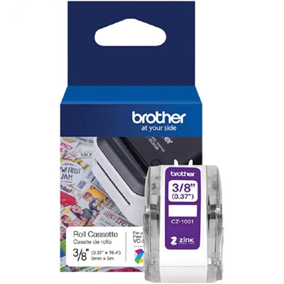 Brother CZ-1001 3/8 Colour Continuous Label Roll Cassette 9mm x 5m