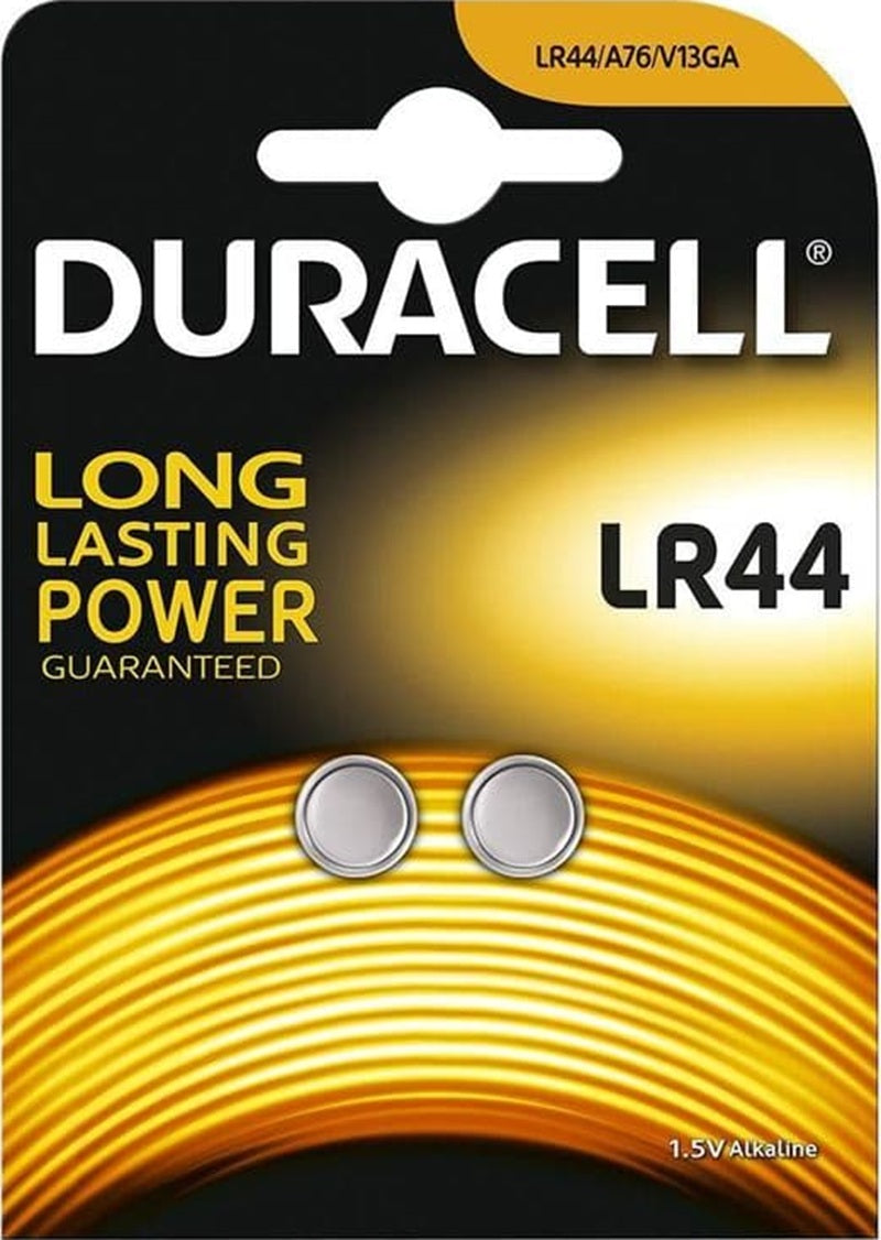 Duracell Button Cell 1.5V Alkaline Battery LR44 Pack of 2