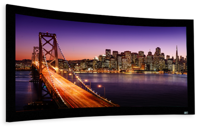 100" CURVED FIXED FRAME 16:9 4K ACOUSTICALLY TRANSPARENT MATERIAL - LUNETTE
