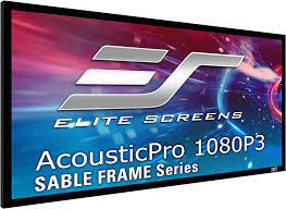 138" FIXED FRAME 2.35:1 PROJECTOR SCREEN  WITH 4K ACOUCTICALLY TRANSPARENT