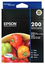 Genuine 4-Pack Epson 200 CMYK Ink Cartridges Combo Pack