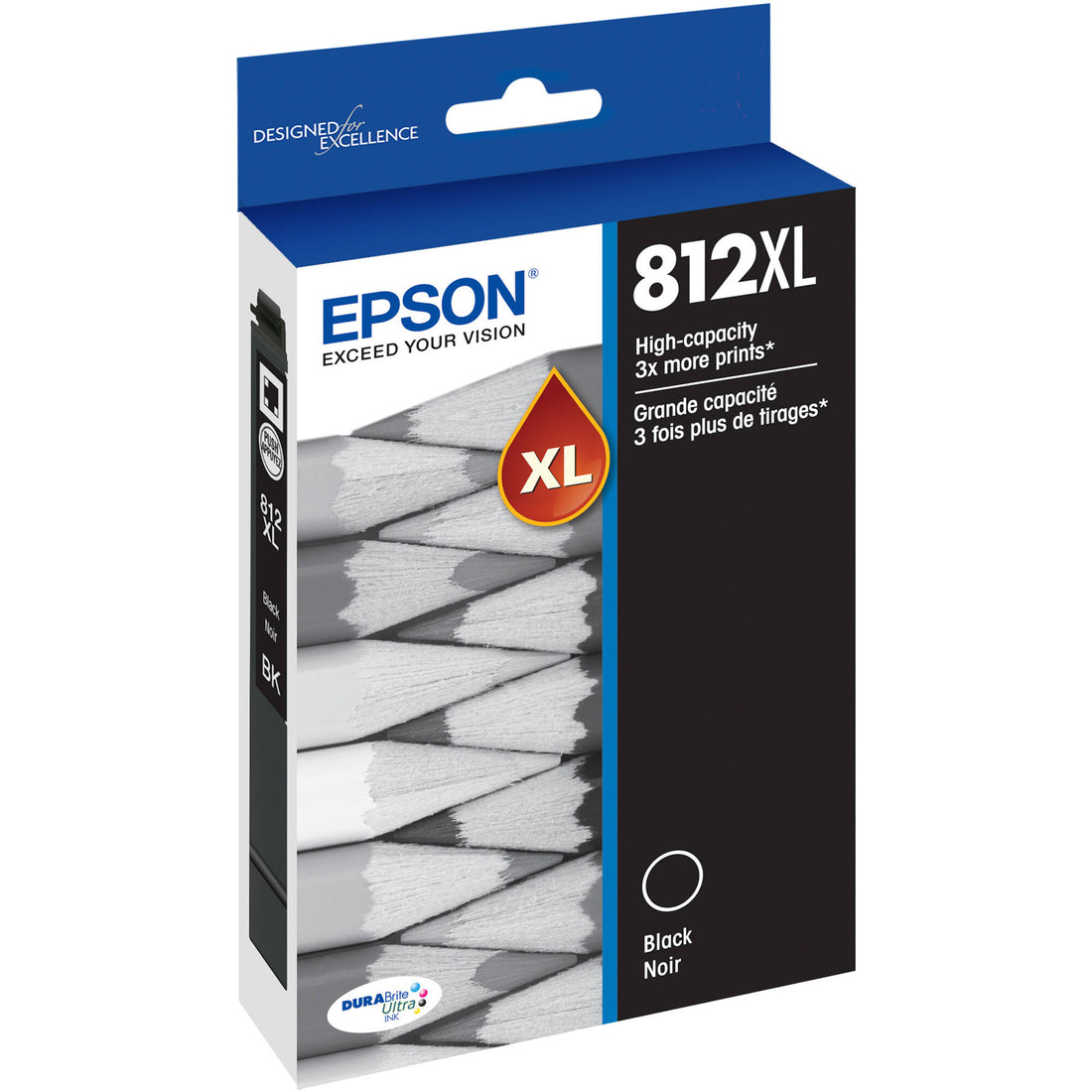 Genuine Epson 812XL Black High Yield Ink Cartridge C13T05E192 1,100 Print
