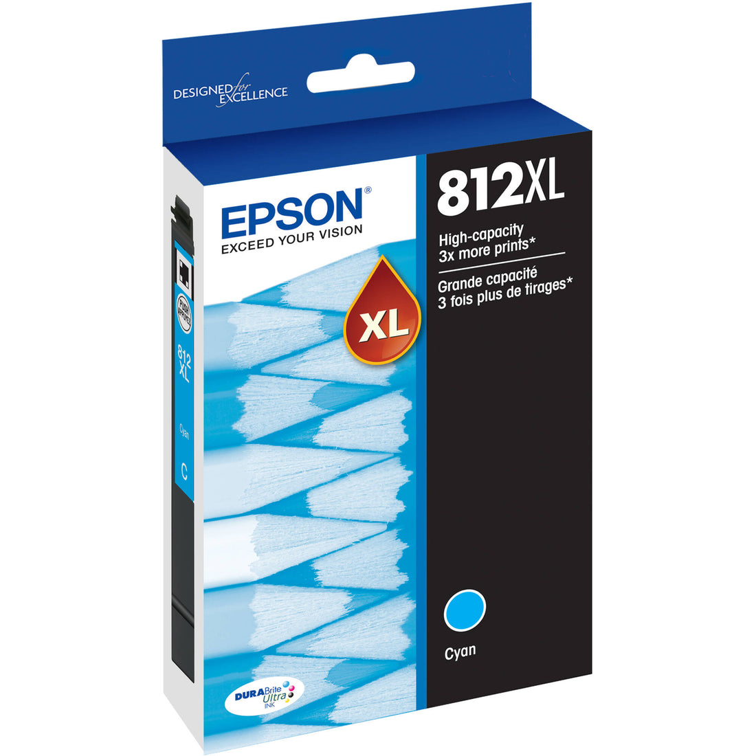 Genuine Epson 812XL Cyan High Yield Ink Cartridge C13T05E292 1,100 Print