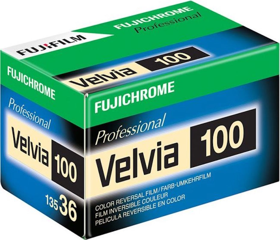 Fujifilm Fujichrome Velvia 100 35mm 36 Exposure Pro Colour Transparency Fil