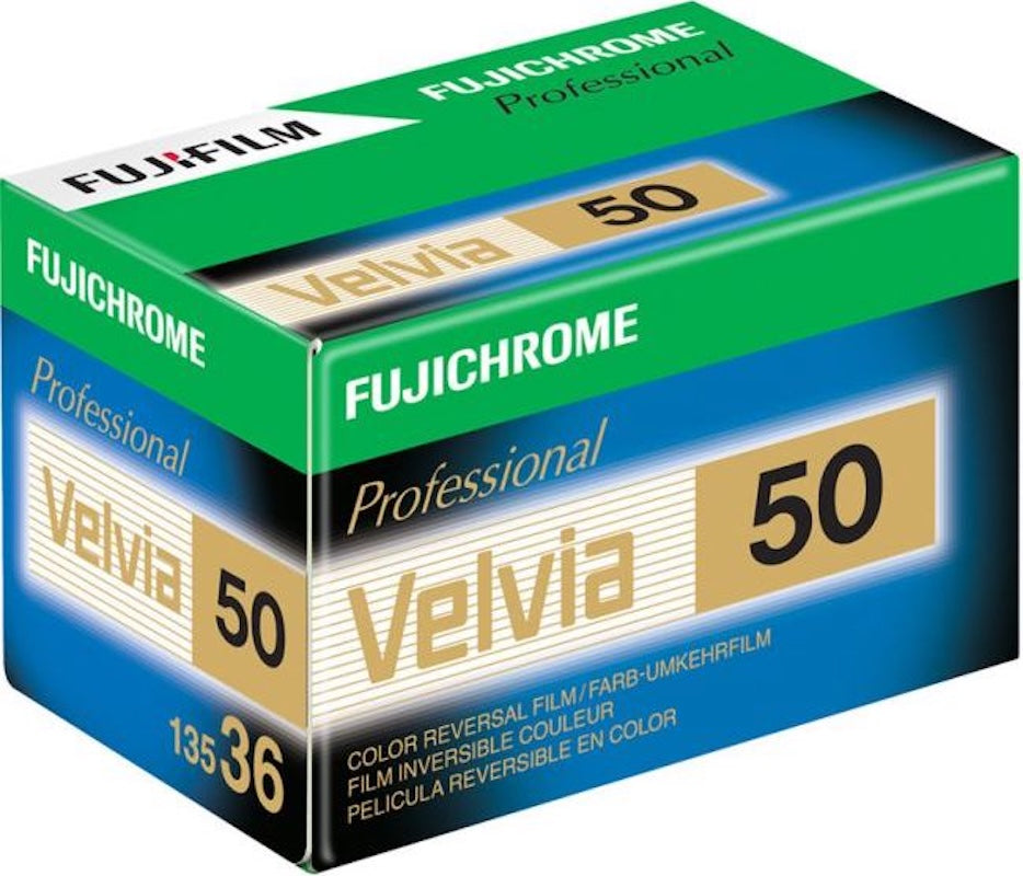Fujifilm Fujichrome Velvia 50 Professional RVP 50 Colour Transparency Film 35mm Roll Film 36 Exposure