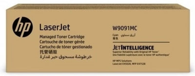 Genuine HP W9091MC Cyan Toner Cartridge 6,900 Pages MFP E47528f E45028dn