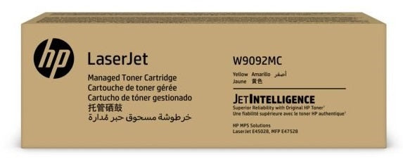 Genuine HP W9092MC Yellow Toner Cartridge 6,900 Pages MFP E47528f E45028dn