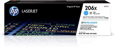Genuine HP 206X W2111X Cyan Toner Cartridge PRO M255 / M282 / M283 / 2,450 Prints