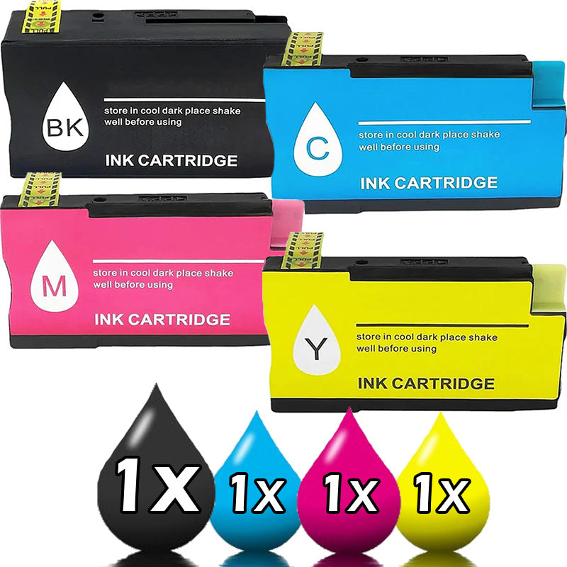Compatible 4 Pack HP 965XL High Capacity Ink Cartridge Pack [1BK,1C,1M,1Y]
