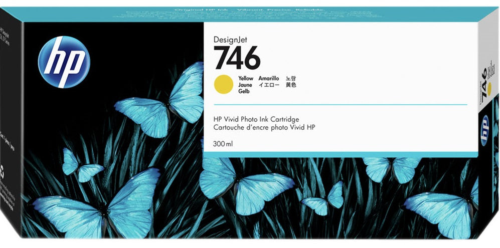 Genuine HP 746 Designjet Yellow Ink Cartridge 300m