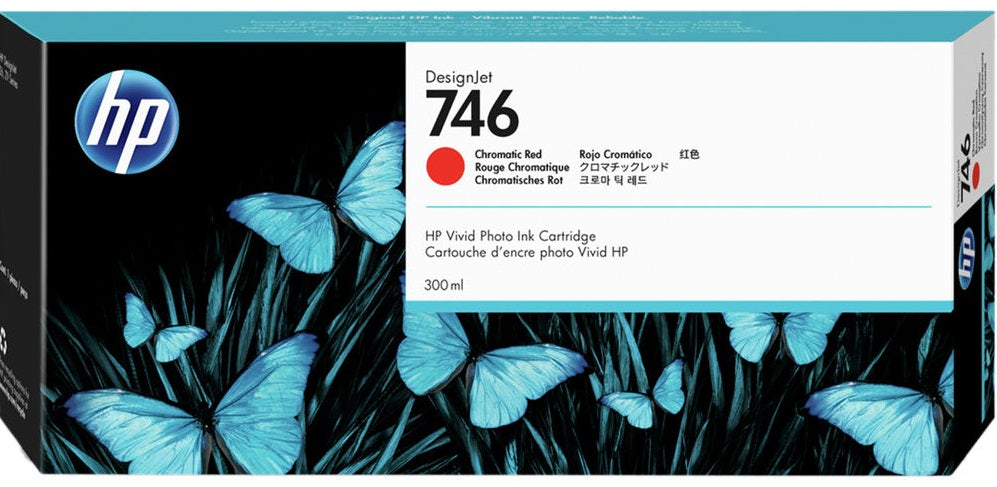 Genuine HP 746 Designjet Chromatic Red Ink Cartridge 300m