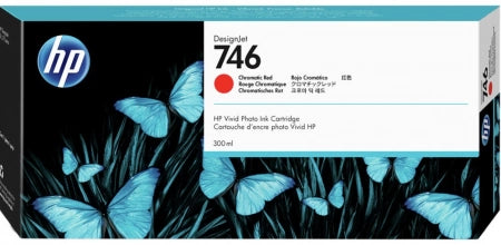 Genuine HP 746 Designjet Chromatic Red Ink Cartridge 300ml