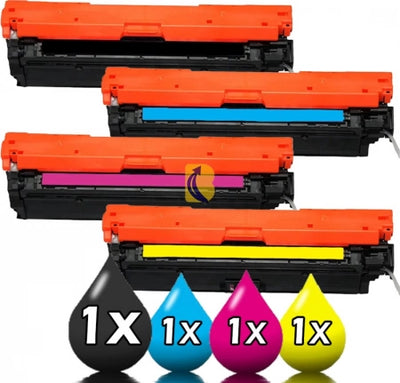 4 Pack HP 201X Compatible Toner Cartridges CF400X-CF402X [1BK+1C+1M+1Y]
