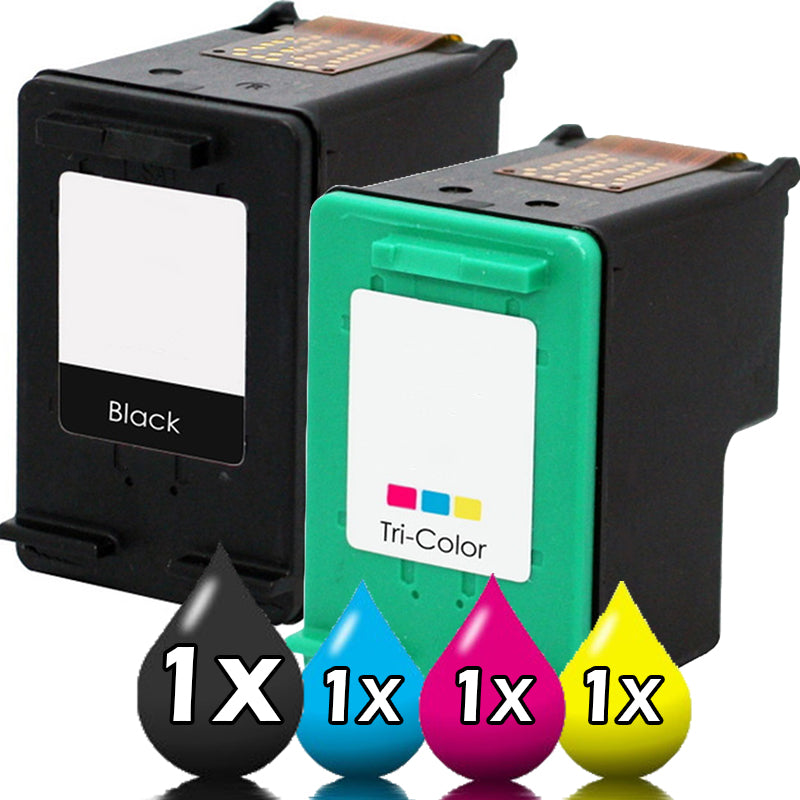2 Pack HP 94 95  C8765WA- C8766WA Compatible Ink Cartridges [1BK,1CL]