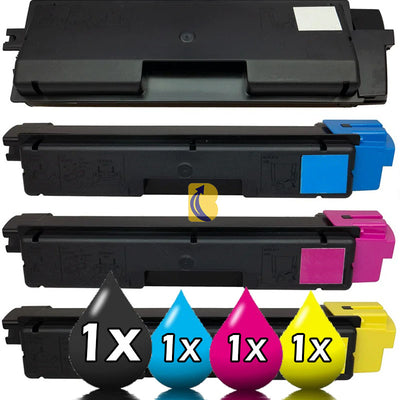4 Pack Kyocera TK594 Compatible Toner Kit [1BK,1C,1M,1Y]