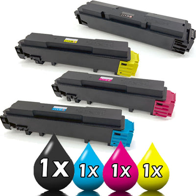 4 Pack Kyocera TK544 Compatible Toner Cartridges [1BK,1C,1M,1Y]