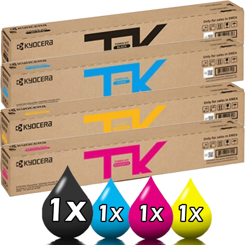 Genuine 4 Pack Kyocera TK-8369 Toner Cartridge Value Pack [1BK, 1C, 1M, 1Y]
