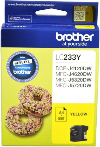 Genuine Brother LC-233YS Yellow Ink Cartridge 550 Page