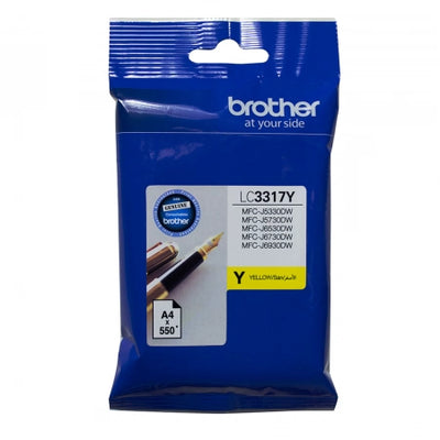 Genuine Brother LC3317Y Yellow Ink Cartridge 550 Pages