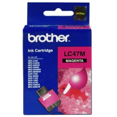 Genuine Brother LC47M Magenta Ink Cartridge 400 Print Yield