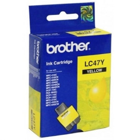 Genuine Brother LC47Y Yellow Ink Cartridge 400 Pages