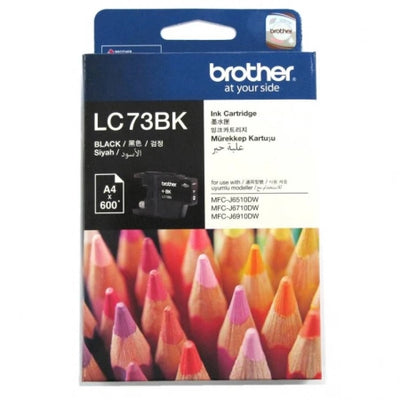 Brother LC73BK Black Genuine Ink Cartridge 600 Print Yield