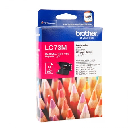 Brother LC73M Magenta Genuine Ink Cartridge 600 Print Yield