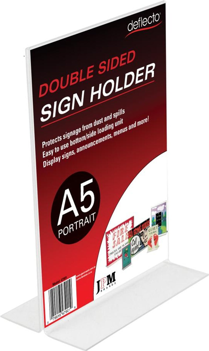 Deflect-O Double Sided A5 Document Holder Portrait 47901