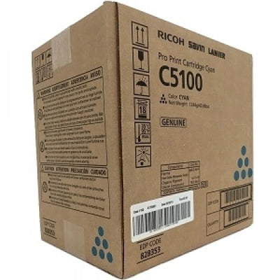 Genuine Ricoh Pro C5100s Cyan Toner Cartridge 30K Prints 828228 828405 828224 828353 828240