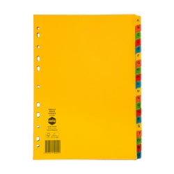 DIVIDERS MARBIG A4 MANILLA A-Z TAB BRIGHT