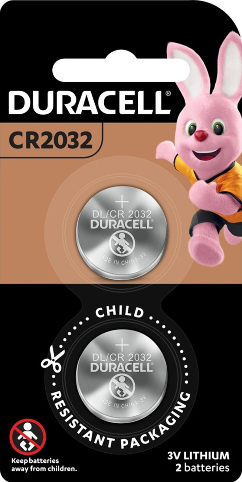 Duracell Button Cell Battery 2032 Pack of 2