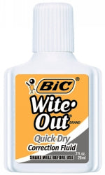 CORRECTION FLUID BIC WITE-OUT QUICK DRY 20M