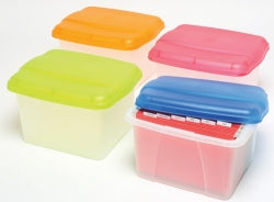 PORTA BOX CRYSTALFILE 32L BLUE LID/CLEAR BASE