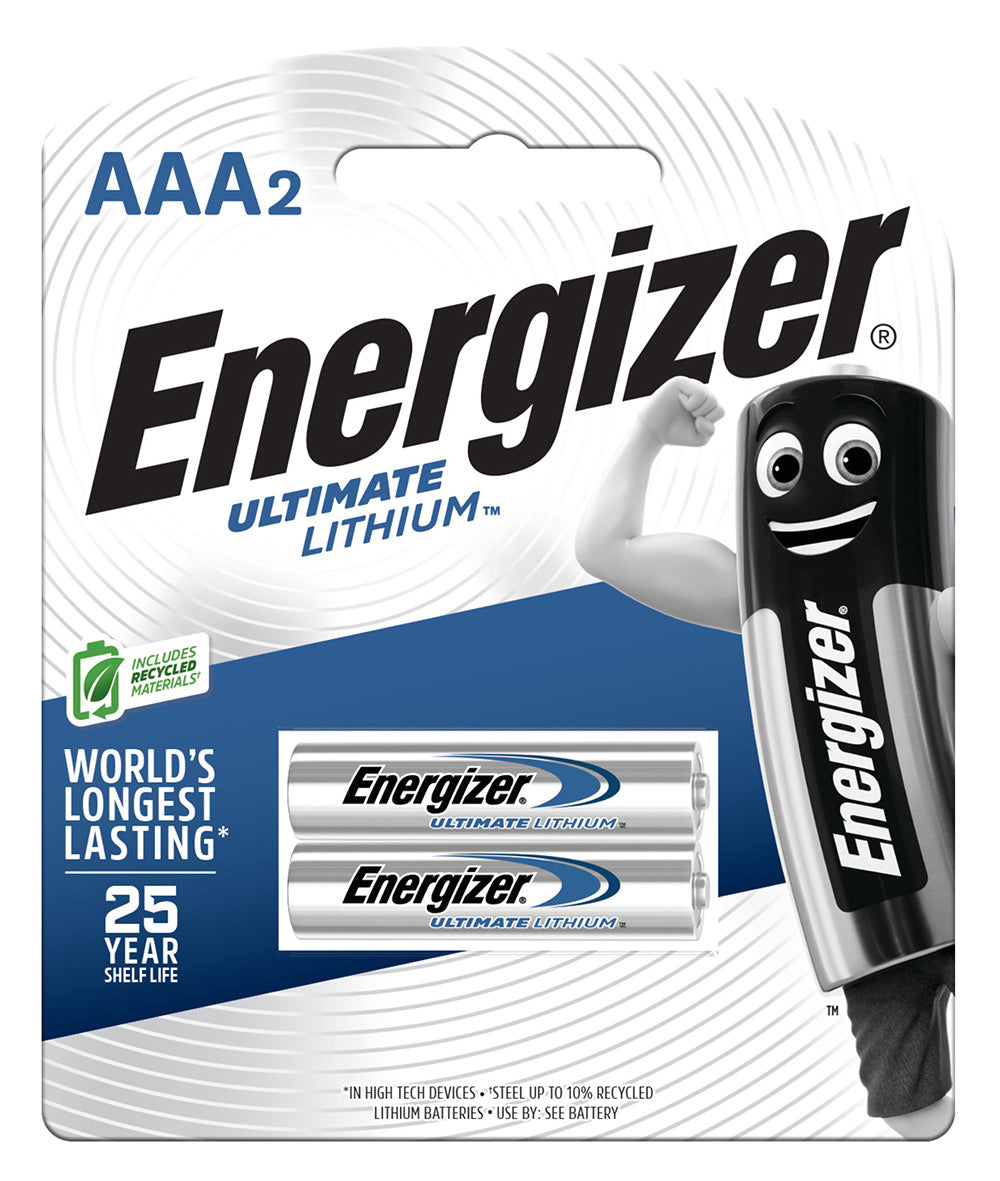 BATTERY ENERGIZER LITHIUM L92 AAA BP2