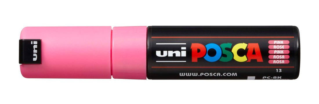 MARKER UNI POSCA PC8K CHISEL TIP PINK