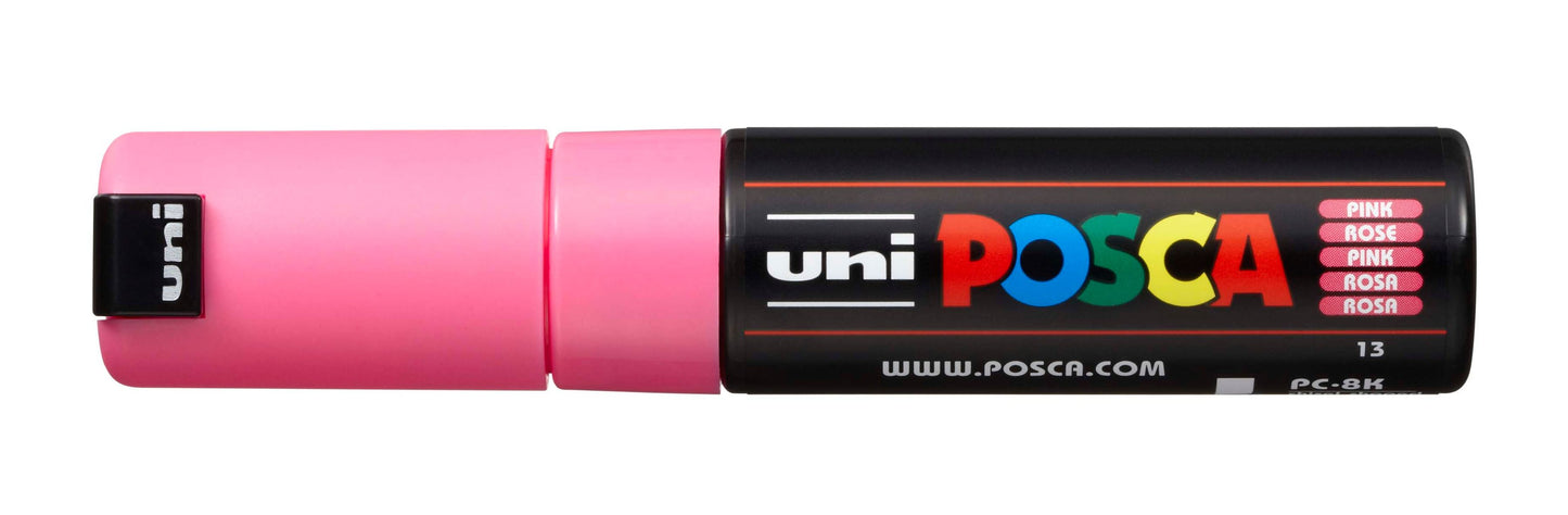 MARKER UNI POSCA PC8K CHISEL TIP PINK